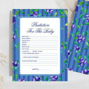 Sweet Blueberries Prediction For Baby Shower Game
