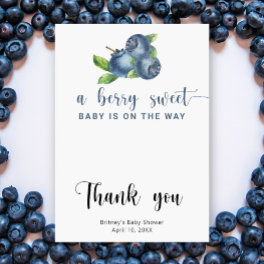 Sweet blueberries thank you card