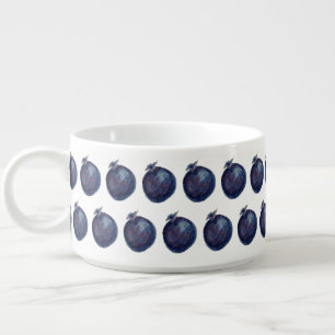 Sweet Blueberries Watercolor Hand-painted Bowl