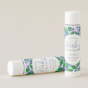 Sweet Blueberry Blue Baby Shower Lip Balm
