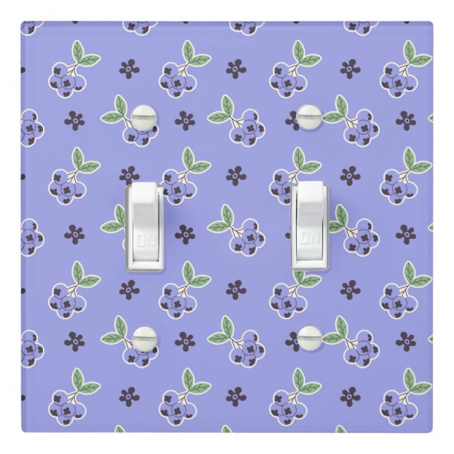 Sweet Blueberry Pattern Light Switch Cover (In Situ)