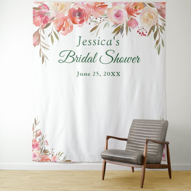 Sweet Blush Bridal Shower Photo Booth Backdrop (In Situ)
