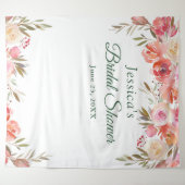 Sweet Blush Bridal Shower Photo Booth Backdrop (Front (Horizontal))