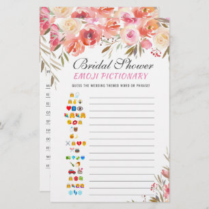 Sweet Blush Floral Double-Sided Bridal Shower Game