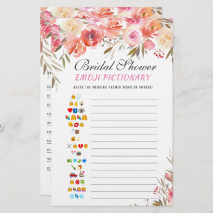 Sweet Blush Floral Double-Sided Bridal Shower Game