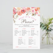 Sweet Blush Floral Double-Sided Bridal Shower Game (Standing Front)