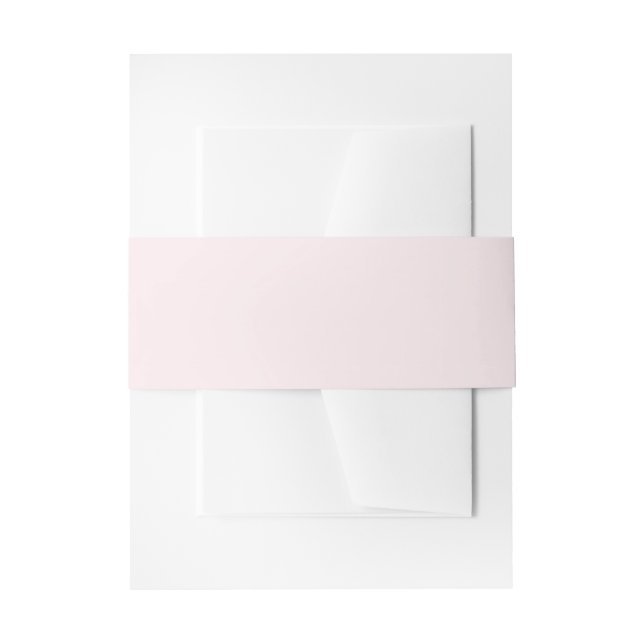  Sweet Blush Pink Invitation Belly Band (Front Example)