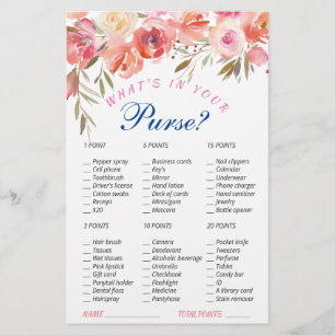 Sweet Blush Roses Watercolor Bridal Shower Game