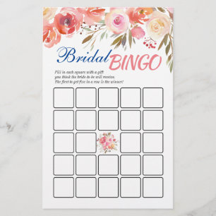 Sweet Blush Roses Watercolor Bridal Shower Game