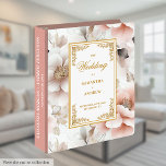 Sweet blush watercolor wedding memory album 3 ring binder<br><div class="desc">✅ For matching items search 193W in my collections ✅ Capture every special memory of your big day with our Wedding Ring Binder and Album Collection, featuring elegant dusty blue and pastel blue watercolor flowers accented by shimmering gold glitter ovals. Perfect for a modern, boho, or romantic wedding theme, these...</div>