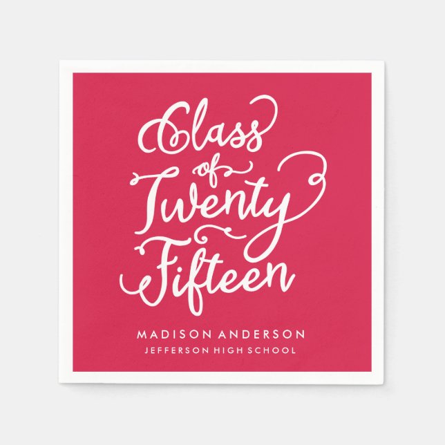 Sweet Boho in Red | Personalized Paper Napkins (Front)