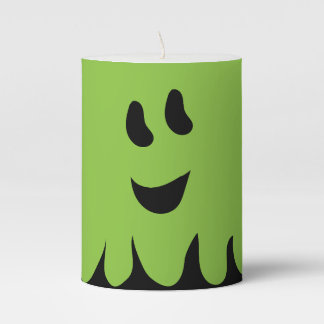 Sweet Boo Ghost Green 3" x 4" Pillar Candle