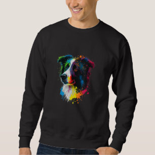 Sweet Border Collie Dog Portrait_3 Sweatshirt