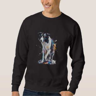 Sweet Border Collie Dog Portrait_5 Sweatshirt