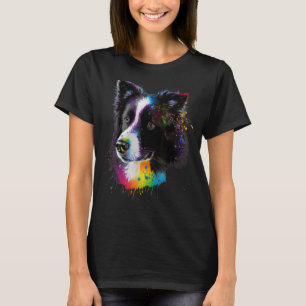 Sweet Border Collie Dog Portrait_6 T-Shirt