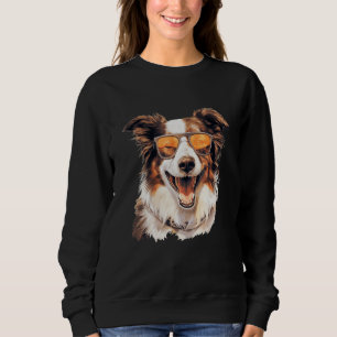 Sweet Border Collie Portrait Dog Sweatshirt