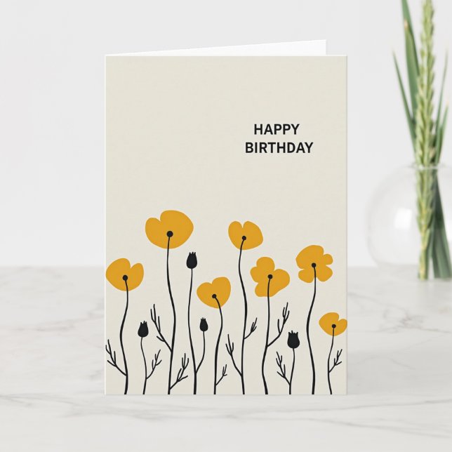 Sweet Botanical Birthday Card (Front)