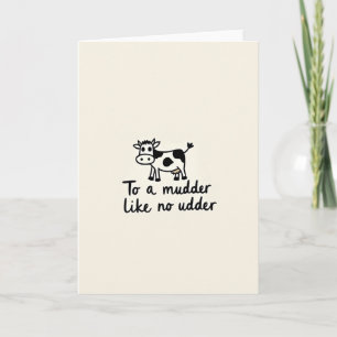 Sweet Bovine Mothers Day Card