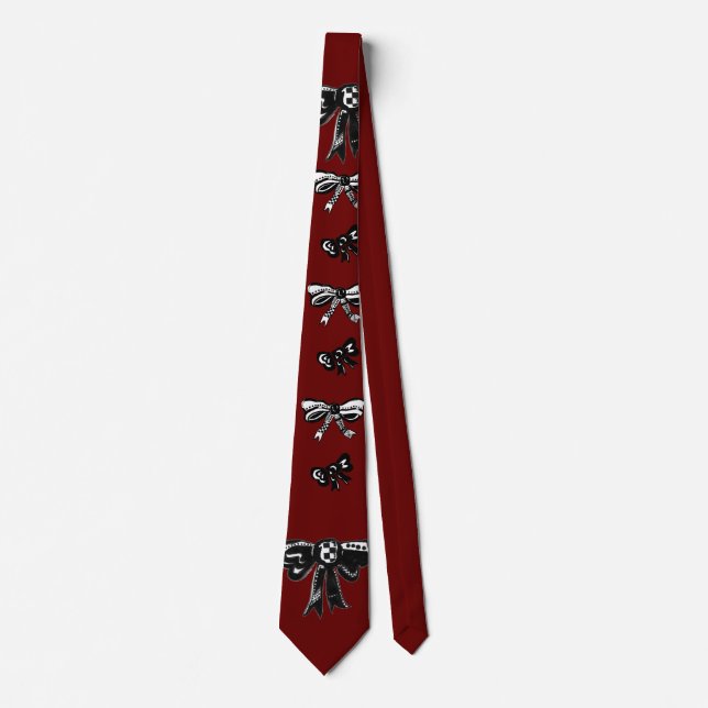 Sweet Bows Tie (Burgundy Wine) (Front)