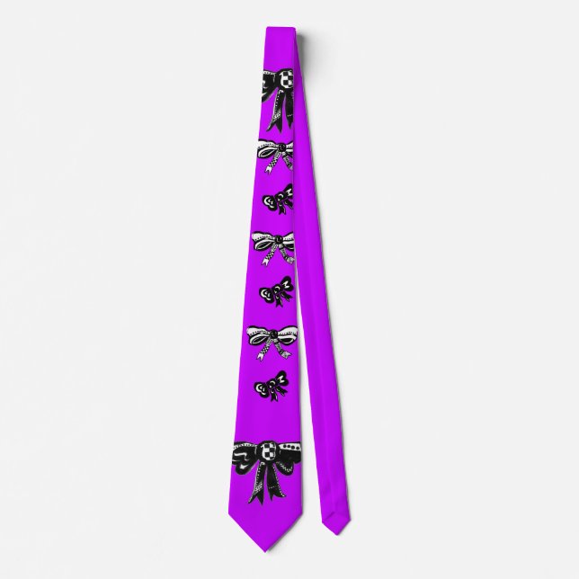 Sweet Bows Tie (Fuschia Pop) (Front)