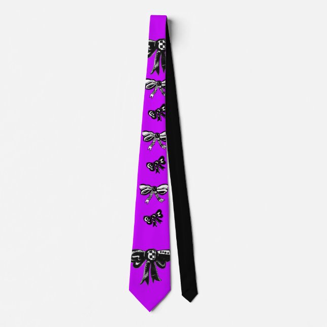 Sweet Bows Tie (Fuschia Pop) (Front)