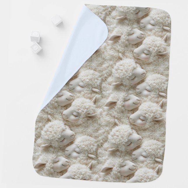 Sweet Boy Lamb  Baby Blanket (Adorable little lamb baby blanket.)