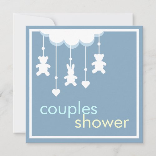 Sweet Boy Mobile Couples Baby Shower Invitation