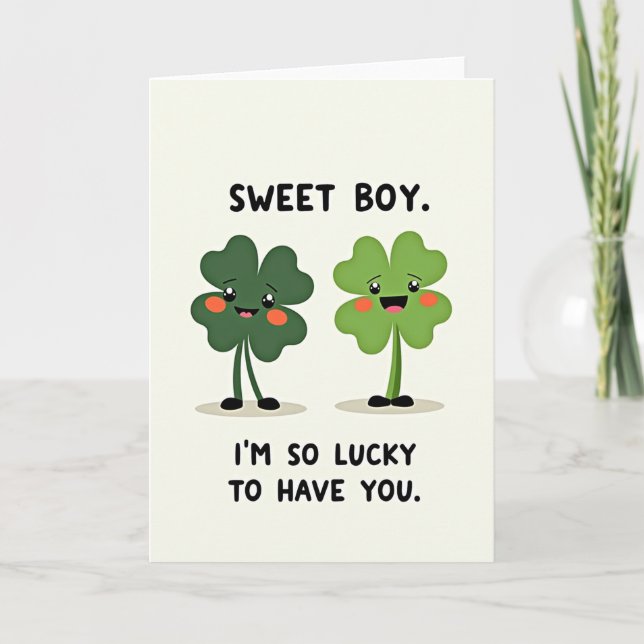 Sweet Boy So Lucky Card (Front)
