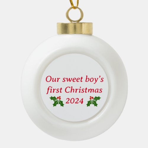 Sweet boys Christmas Snowflake Framed Ornament