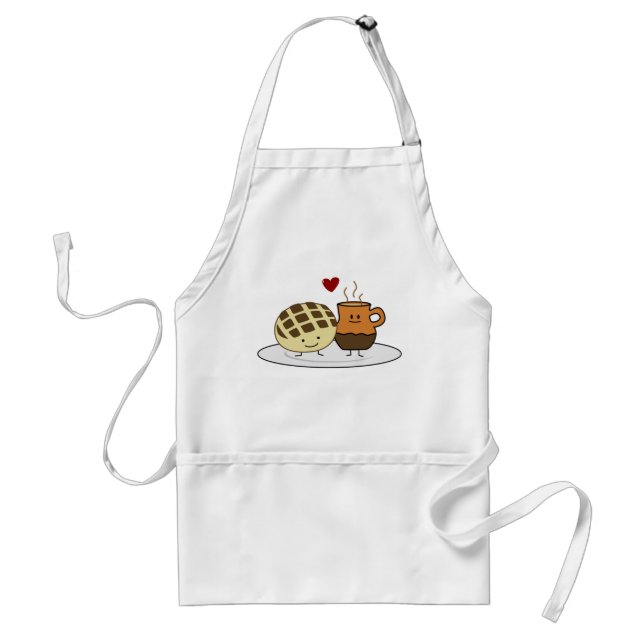 Sweet Bread Hot Chocolate Pan dulce Mexican concha Adult Apron (Front)