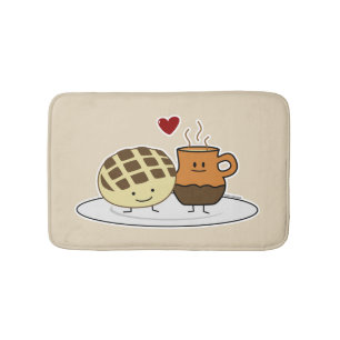 Sweet Bread Hot Chocolate Pan dulce Mexican concha Bathroom Mat