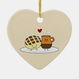 Sweet Bread Hot Chocolate Pan dulce Mexican concha Ceramic Ornament