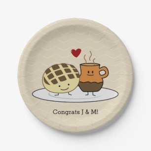 Sweet Bread Hot Chocolate Pan dulce Mexican concha Paper Plates