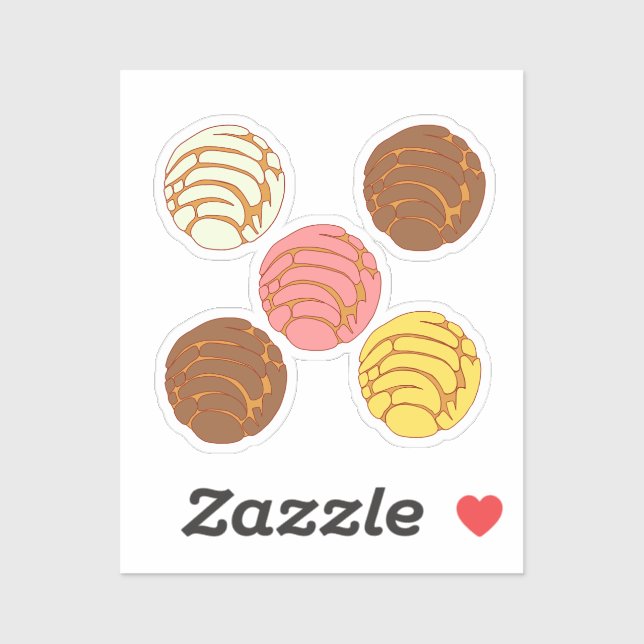 Sweet Bread Mexican Pan Dulce Conchas Sticker (Sheet)