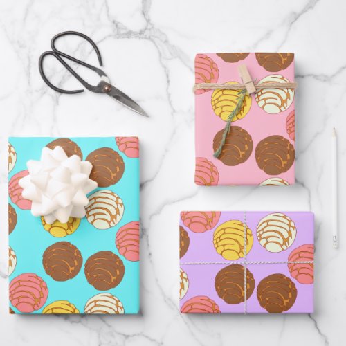 Sweet Bread Mexican Pan Dulce Conchas Wrapping Paper Sheets