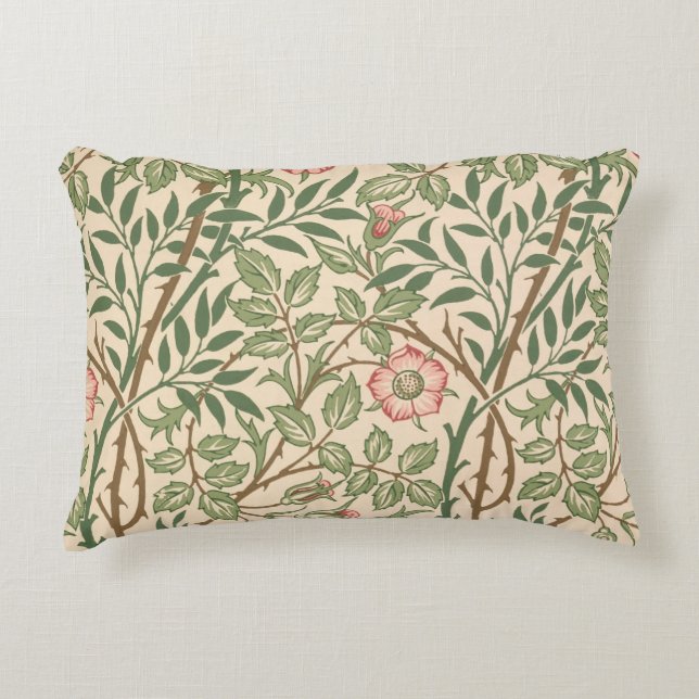 'Sweet Briar' design for wallpaper, printed by Joh Accent Pillow (Front)