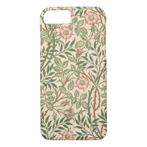 Sweet Briar design for wallpaper printed by Joh iPhone 87 Case
