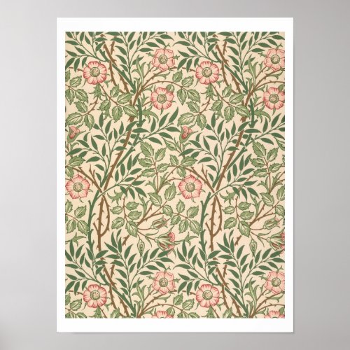 Sweet Briar design for wallpaper printed by Joh Poster