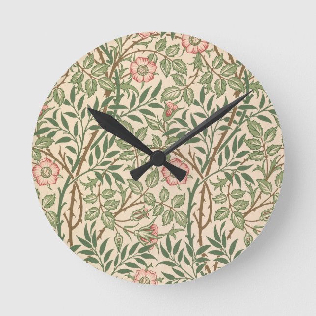 'Sweet Briar' design for wallpaper, printed by Joh Round Clock (Front)