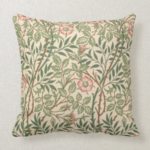 'Sweet Briar' design for wallpaper, printed by Joh Throw Pillow