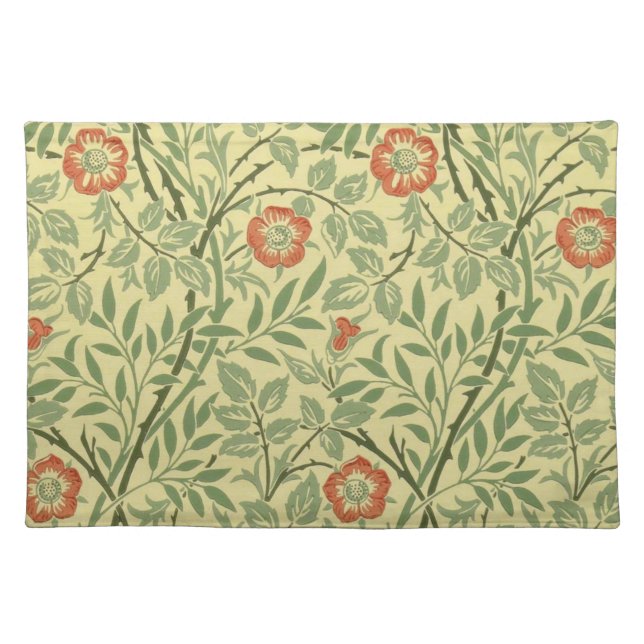 Sweet Briar Pattern (by William Morris) Cloth Placemat (Front)