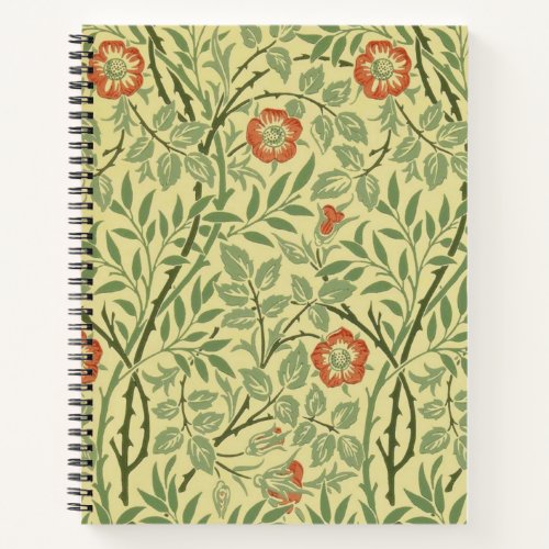 Sweet Briar Pattern by William Morris Notebook