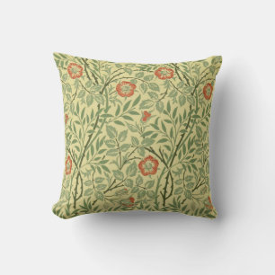 Sweet Briar Pattern (by William Morris) Throw Pillow