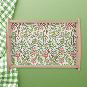 Sweet Briar Pink Roses William Morris Serving Tray