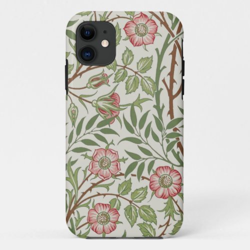 Sweet Briar Wild Rose William Morris iPhone 11 Case