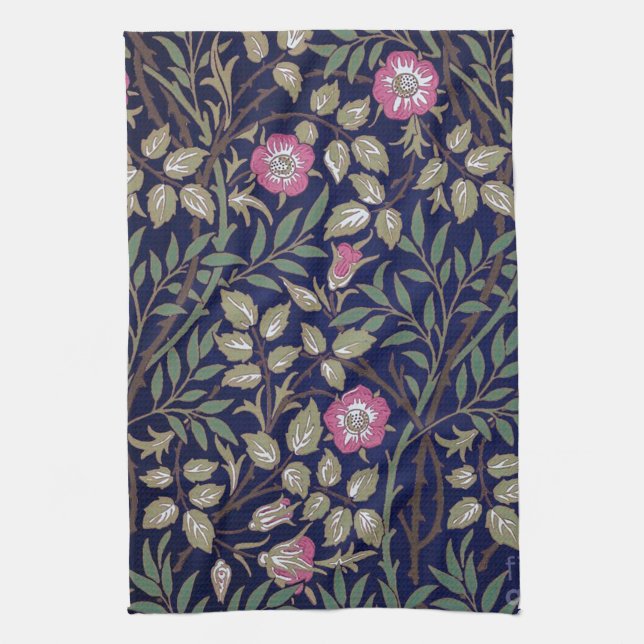 Sweet Briar, William Morris Kitchen Towel (Vertical)