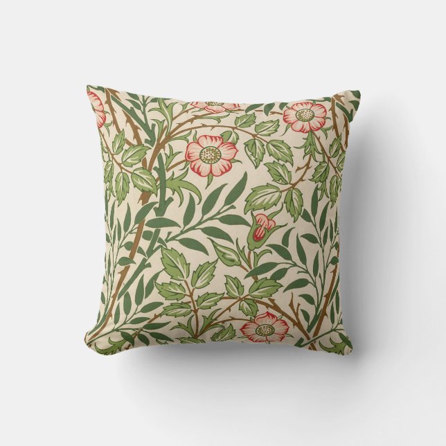 Sweet Briar William Morris Throw Pillow (Front)