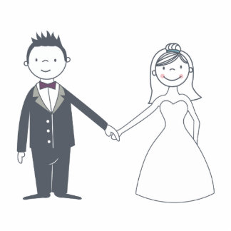 Sweet Bride & Groom Cake Topper Statuette