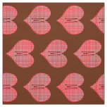 Sweet Bright Funny Monogrammed Hearts Pattern Fabric