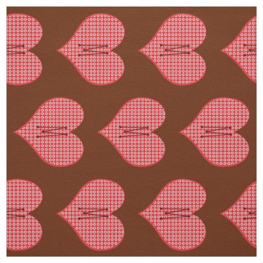 Sweet Bright Funny Monogrammed Hearts Pattern Fabric